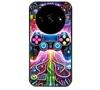 Taperso Coque Noire pour Redmi A3 Motif Gamer Electro