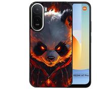 Taperso Coque Noire pour Redmi A7 Pro Motif Panda Very Angry