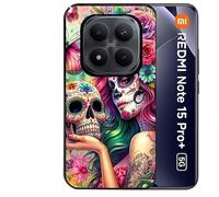Taperso Coque Noire pour Redmi Note 15 Pro Plus 5G Tete de Mort Calavera Skull