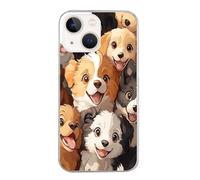 Taperso Coque pour iphone 13 Motif Chien Smile