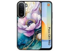Taperso Coque pour POCO C81 Pro marbre Fleur