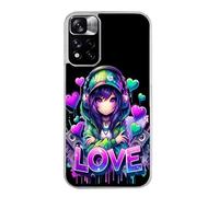 Taperso Coque pour Redmi Note 11 4G et 11S Anime Manga et Love