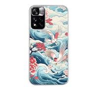 Taperso Coque pour Redmi Note 11 4G et 11S Japan Art