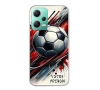 Taperso Coque pour Redmi Note 12 5G Motif Ballon Foot avec prénom