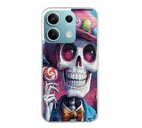 Taperso Coque pour Redmi Note 13 4G Motif Tete de Mort tag