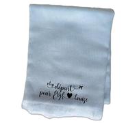 Taperso Echarpe foulard bleu personnalisable motif top depart EVJF