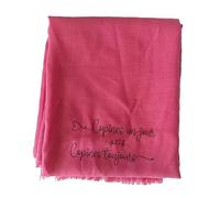 Taperso Echarpe foulard rose fonce motif copines toujours
