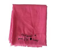 Taperso Echarpe foulard rose fonce personnalisable motif top depart EVJF