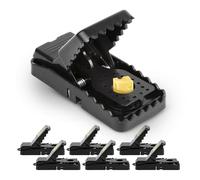 Tapette à mâchoires à rongeurs et Rats XL, Lot de 6: pièges Souris et Rats puissants réutilisables, sans Poison, intérieur extérieur, Efficace Maison Jardin, tapette Plastique Robuste Durable