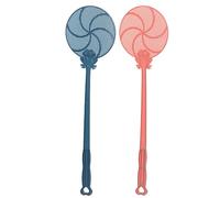 Tapette à mouche à long manche, 2 raquettes volantes portables à long manche, raquette à mouches large en maille épaisse efficace pour l'intérieur de la cuisine