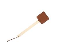 Tapette à mouches en cuir synthétique robuste avec poignée en bois et tête en cuir synthétique pour une utilisation en intérieur et en extérieur
