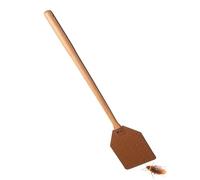 Tapette À Mouches en Cuir - Taptte À Mouches Longue Et Robuste, Tapete À Mouhes Ergonomique pour Intérieur Et Extérieur avec Prise Confortable | Tapette Anti-Insectes Robuste À Long Manche | Outil