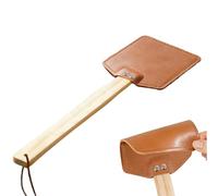 Tapette À Mouches Robuste, Tueur D'insectes Portable, À Mouches avec Long Manche, Anti-Insectes pour Une Utilisation en Extérieur, Tapette À Insectes en Cuir, Outil De Lutte Antiparasit