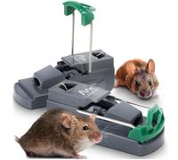 Tapette à souris réutilisable - Gardigo - Lot de 2 - Mécanisme de frappe précis - Compartiment à appât profond