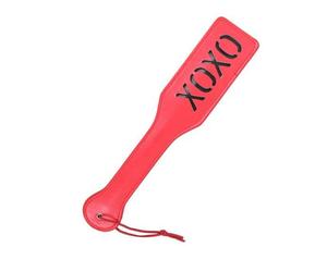 Tapette Cuir pour fessée rouge XOXO