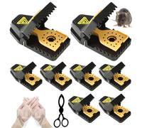 Tapetteà Souris, Tiege a Rat Rapidement et efficacement piège à Souris piège à Rat Intérieur et extérieur Réutilisable tapetteà Rat, piege Souris Utilisé Partout 9jeux (2L+6s+1*Clip)