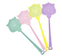 Tapettes à mouchesmanuelles - 4pcs tapettes à mouchescolorées à Long Manche, siège à mouchespour Lieu de Travail de Jardin intérieur | Lutte antiparasitaire dans Les serres, Bar sur Le Toit, gestio