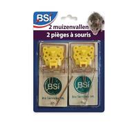 BSI - Pièges A Souris - Tapettes Bois Et Plastique - Porte appât PVC - Lot De 2 - Eprouvées - pour la Maison comme Autour
