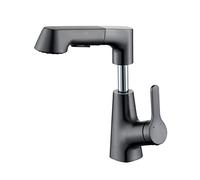 Tapeur de mélangeur avec pulvérisateur de pulvérisable soulevant Un évier à Eau Chaude Froide Tape des robinets de Bassin de Toilettes à Double Mode Moderne, Gris du Pistolet