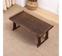 TapferBahn Table Basse Japonaise RéTro en Bois,Table à Thé Japonaise Compacte,Table Tatami pour Baie VitréE,Capacité De Charge éLevéE,Convient à La CéRéMonie du Thé