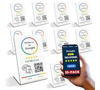 TapFive Support d'évaluation Google compatible avec Google Reviews - Appuyez pour des avis instantanés - Compatible avec tous les téléphones - Smart Tap réutilisable NFC et QR - Boost Business Reviews