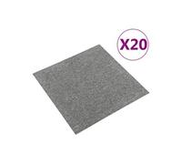 Vidaxl Dalles De Tapis De Sol 20 Pcs 5 M2 50x50 Cm Gris