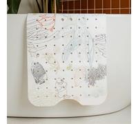Tapilou - Tapis de Baignoire Bébé Antidérapant - Grande Taille 100cmx40 cm - sans BPA, Lavable en Machine, Anti-moisissure, avec Ventouses - Tapis Confort & Sécurité pour Baignoire (Animaux mer)