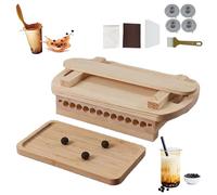 Tapioca Machine à perles pour thé au lait et desserts, planche à frotter manuelle avec plateau en bois, capacité de 3 à 9 g, parfaite pour un usage domestique et les amateurs de thé aux bulles