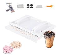 Tapioca Pearl Maker Machine de formage manuelle avec bande en acier inoxydable et planche à frotter pour boules boba et taro faites maison