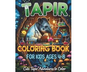 Tapir Coloring Book for Kids Ages 4-8: Fun Rainforest Animal & Jungle Wildlife Coloring Pages for Boys and Girls: Discover the World of Tapirs! An ... Activity Book with Cute Exotic Animals