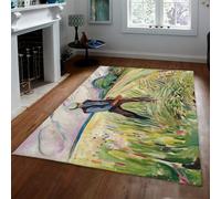 Tapis 100x150 pour Le Salon carpette lavables Grands Descente de lit la Salle à Manger Chambre Peinture célèbre imprimé Haymaker antidérapant Ferme intérieure Bureau Couloir Patio d
