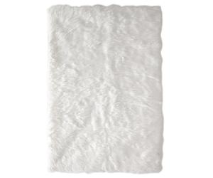 Tapis 115x170 cm imitation fourrure à poils longs LAHTI écru