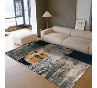 Tapis 120x180 Lavable carpette pour Salon Chambre œuvres d Art Classiques Les Trois âges de la Femme Descente lit imprimés Salle à Manger rétro vieillis antidérapants