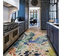 Tapis 120x180 lavables carpette d Espace pour Le Salon Aquarelle Descente de lit Floral botanique la Chambre Grandes moquettes Fausse Laine Ultra Douce Salle à Manger colorée et du