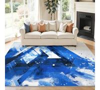 Tapis 140 x 200 cm Motifs Éclaboussure D Encre Double Exposition | Abstrait Technologie Ambiance cosy, chaleureuse pour Salon Chambre, antiderapant facile d'entretien