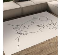 Tapis 160x230 lavables carpette pour Salon Grande Chambre Descente de lit Dessins minimalistes féminins Modernes antidérapants à Poil Bas Ultra Doux Table Chevet Salle Jeux Studio