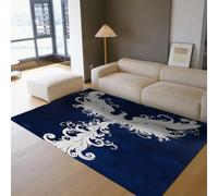 Tapis 160x230 Phoenix carpette Espace Animaux Volants de Conte fées pour Salon Chambre entrée Descente lit Moderne Minimaliste Bleu foncé décoration la bébé intérieur Doux et à Poil
