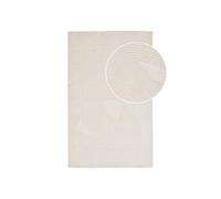 Tapis 160x230cm Tufté Main Ivoire Lignes courbes en relief - LINUS -