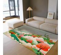 Tapis 180x240 Lavable carpette résistants aux Taches Descente de lit fantaisistes pour Un Espace paysager Salon Chambre antidérapant Fin Bureau à Domicile bébé Salle Jeux Pastel Douce