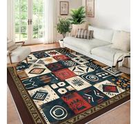 Tapis 180x240 lavables carpette pour Le Salon Chambre Descente de lit antidérapants africains Tribaux d entrée Cuisine intérieure Bureau à Domicile Laine synthétique Ultra Fine Symboles