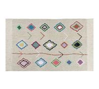 Lorena Canals-Tapis Lavable pour Chambre d'enfant KAAROL en Multicolore. Fait à la Main en Forme rectangulaire avec du Coton Naturel à Poils Courts et des teintures Non Toxiques-Taille:200x140cm