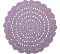 Tapis chambre enfant crochet alma mauve Diam 120cm