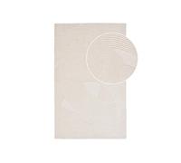 Tapis 200x300cm Tufté Main Ivoire Lignes Courbes en Relief - LINUS -