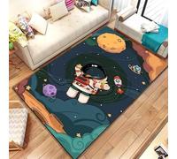 Tapis 3D Astronaute De l'espace De Dessin Animé Tapis De Porte en Teck Antidérapant pour Salon/Chambre/Salle De Bain/Entrée De Bienvenue - Nettoyage Facile ,avec Support en Caoutchouc -52903861197