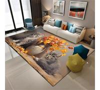 Tapis 3D Avec Impression De Chat Doux Flanelle Rug Salon Table Basse Carpet Chambre Pour Enfants GarçOns Filles Et Adolescents Tapis De Chevet Cuisine Couloir Salle De Bains (Colour 1,100x150 cm)