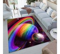 Tapis 3D Cosmic Rainbow Planet Carpet pour Les Space Lovers Design d’intérieur inspiré de la Galaxie spacelover rugdesign-40x60cm