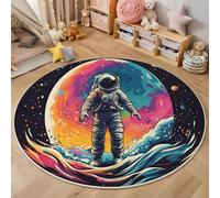 Tapis 3D Couleur Planète Astronaute Imprimé Area Rug Anti-Slip Personnages D'Illustration pour Salon Chambre Salle À Manger Paillasson Cuisine De Sol Enfants Home Decor Moelleux 180Cm