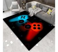 Tapis 3D Gamepad Motif de Manette de Jeu 60 x 90 cm, Tapis Manette De Jeux Coloré et Moderne De Grande Surface en et Antidérapante, Idéal pour Salon, Chambre De Garçon et Chambre d'Adolescent (D)