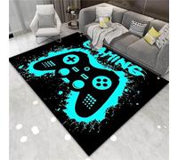 Tapis 3D Gamepad Motif de Manette de Jeu 80 x 120 cm, Tapis Manette De Jeux Coloré et Moderne De Grande Surface en et Antidérapante, Idéal pour Salon, Chambre De Garçon et Chambre d'Adolescent (E)