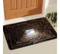 Tapis 3D Illusion D'Optique, Tapis De Sol Design Trou Réaliste Antidérapant, Tapi De Bain Super Absorbant, Déco Maison Moderne, Sécurisé pour Animaux(Style W,60 x 90 cm/23.6 x 35.4in)